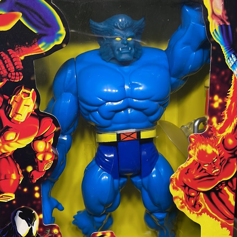MARVEL UNIVERSE BEAST w/Swing Bar 10" ACTION FIGURE 1998 Toy Biz Marvel Comics